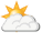 Partly cloudy